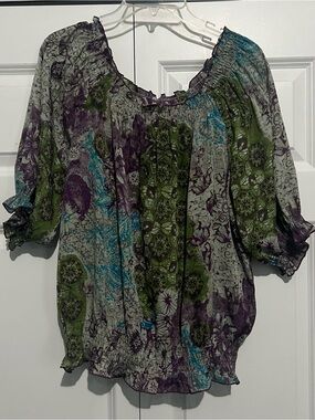 Women’s Boho Peasant Top Size XL